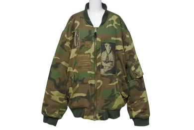 RAF SIMONS ラフシモンズ パッチワークボンバージャケット サイズXXL MA-1 01AW Riot! Riot! Riot! テロ期 カモフラ柄 美品 中古 4b003196
