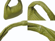 画像をギャラリービューアに読み込む, BOTTEGA VENETA ボッテガヴェネタ イントレチャート ホーボー ワンショルダーバッグ 115653 レザー グリーン 美品 中古 4b003245