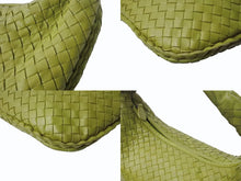 画像をギャラリービューアに読み込む, BOTTEGA VENETA ボッテガヴェネタ イントレチャート ホーボー ワンショルダーバッグ 115653 レザー グリーン 美品 中古 4b003245