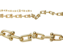画像をギャラリービューアに読み込む, TIFFANY&amp;Co. ティファニー ハードウェア グラジュエイテッド リンク ネックレス Au750 イエローゴールド 重量約74.7g 美品 中古 4b003299