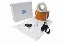 画像をギャラリービューアに読み込む, 新品未使用 PRADA プラダ シアリング ミニハンドバッグ ムートン コニャック ナチュラル 1BA349 中古 4b003300