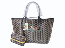 画像をギャラリービューアに読み込む, 新品未使用 GOYARD ゴヤール サンルイPM バッグ トートバッグ STLOUIPMLTY01CL01P マーカージュアート ノザミレベット ブラック 中古 4b003301