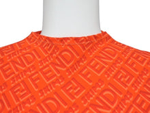 Load image into Gallery viewer, 極美品 FENDI フェンディ × SKIMS スキムス 長袖ボディスーツ FXF600 サイズXS モックネック キムカーダシアン レッド 総柄 中古 4b003307