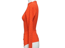 Load image into Gallery viewer, 極美品 FENDI フェンディ × SKIMS スキムス 長袖ボディスーツ FXF600 サイズXS モックネック キムカーダシアン レッド 総柄 中古 4b003307