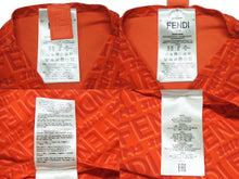 Load image into Gallery viewer, 極美品 FENDI フェンディ × SKIMS スキムス 長袖ボディスーツ FXF600 サイズXS モックネック キムカーダシアン レッド 総柄 中古 4b003307