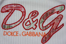 画像をギャラリービューアに読み込む, DOLCE&amp;GABBANA ドルチェ＆ガッバーナ タンクトップ ノースリーブ ブランドロゴ コットン ホワイト レッド サイズ26/40 美品 中古 4b003363