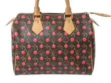 画像をギャラリービューアに読み込む, 極美品 LOUIS VUITTON ルイヴィトン モノグラムチェリー スピーディ25 ハンドバッグ M95009 村上隆 ブラウン 中古 4b003388