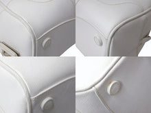 画像をギャラリービューアに読み込む, PRADA プラダ ハンドバッグ トライアングル ロゴ バッグ ホワイト サフィアーノレザー シルバー金具 美品 中古 4b003396