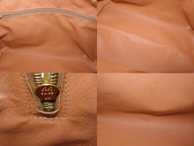 Load image into Gallery viewer, CELINE セリーヌ マカダム柄 ハンドバッグ ベージュ ブラウン PVC レザー ミニボストン ロゴ 鞄 ゴールド金具 美品 中古 4b003405