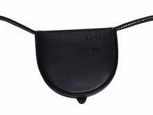 画像をギャラリービューアに読み込む, 極美品 LOEWE ロエベ ヒールポーチ ミニ ショルダーストラップ付きコインケース 小物 スペイン製 レザー ブラック 中古 4b003421