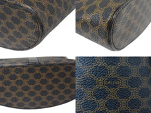 Load image into Gallery viewer, CELINE セリーヌ ハンドバッグ ミニバッグ ショルダーバッグ バニティ マカダム柄 レザー ブラック ブラウン 美品 中古 4b003432