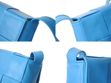 画像をギャラリービューアに読み込む, 極美品 BOTTEGA VENETA ボッテガヴェネタ キャンディーカセット ミニショルダーバッグ レザー ブルー シルバー金具 中古 4b003437