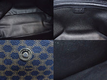 Load image into Gallery viewer, CELINE セリーヌ マカダム柄 ハンドバッグ ブラック ブラウン ミニボストン ロゴ PVC レザー MC96 ゴールド金具 鞄 美品 中古 4b003443