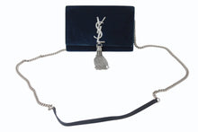 画像をギャラリービューアに読み込む, SAINT LAURENT サンローラン ケイト タッセル ベルベット チェーンウォレット 491521 ショルダーバッグ ラインストーン カサンドラロゴ グリーン 美品 中古 4b003446