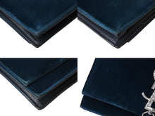 画像をギャラリービューアに読み込む, SAINT LAURENT サンローラン ケイト タッセル ベルベット チェーンウォレット 491521 ショルダーバッグ ラインストーン カサンドラロゴ グリーン 美品 中古 4b003446