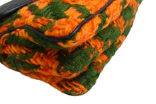 画像をギャラリービューアに読み込む, MIUMIU ミュウミュウ ワンショルダーバッグ ハンドバッグ 2way レザー ウール ブラック マルチカラー ゴールド金具 美品 中古 4b003450