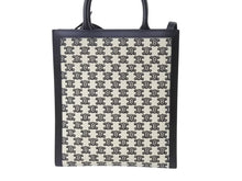 Load image into Gallery viewer, 極美品 CELINE セリーヌ トートバッグ トリンオフ スモールバーティカルカバ 194352CS8.38NO カーフスキン キャンバス ブラック ホワイト 中古 4b003460