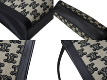 Load image into Gallery viewer, 極美品 CELINE セリーヌ トートバッグ トリンオフ スモールバーティカルカバ 194352CS8.38NO カーフスキン キャンバス ブラック ホワイト 中古 4b003460