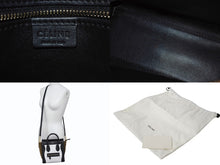 Load image into Gallery viewer, CELINE セリーヌ ハンドバッグ ショルダーバッグ 2way ラゲージナノショッパー カーフ ブラック ホワイト カーキ 美品 中古 4b003461