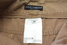 画像をギャラリービューアに読み込む, [USED/中古]DOLCE&amp;GABBANA ドルチェアンドガッバーナ スカート ブラウン コットン 36 HDK1J/8023 シルバー金具 Cランク 中古 4b003466