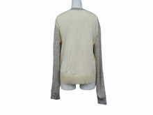 Load image into Gallery viewer, 極美品 CELINE セリーヌ クルーネック ウール ニット セーター 長袖 イタリア製 23W61/5186 アイボリー グレー サイズXS 中古 4b003468