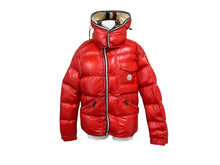画像をギャラリービューアに読み込む, MONCLER モンクレール BRANSON ブランソン ダウンジャケット 41355 サイズ0 CLASS1 フード付き レッド 美品 中古 4b003503