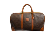 Load image into Gallery viewer, CELINE セリーヌ ボストンバッグ ブラウン PVC レザー ゴールド金具 美品 中古 4b003533