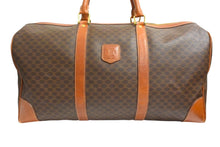 Load image into Gallery viewer, CELINE セリーヌ ボストンバッグ ブラウン PVC レザー ゴールド金具 美品 中古 4b003533