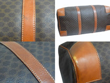 Load image into Gallery viewer, CELINE セリーヌ ボストンバッグ ブラウン PVC レザー ゴールド金具 美品 中古 4b003533