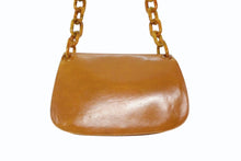Load image into Gallery viewer, PRADA プラダ プラスチックチェーン ショルダーバッグ ワンショルダーバッグ イタリア製 レザー ブラウン シルバー金具 美品 中古 4b003549