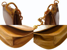 Load image into Gallery viewer, PRADA プラダ プラスチックチェーン ショルダーバッグ ワンショルダーバッグ イタリア製 レザー ブラウン シルバー金具 美品 中古 4b003549