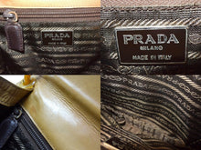 Load image into Gallery viewer, PRADA プラダ プラスチックチェーン ショルダーバッグ ワンショルダーバッグ イタリア製 レザー ブラウン シルバー金具 美品 中古 4b003549