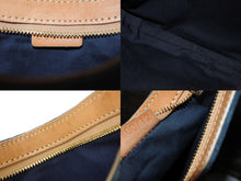 Load image into Gallery viewer, CELINE セリーヌ ワンショルダーバッグ CE00/12 マカダム スウェード レザー ネイビー ブラウン ゴールド金具 美品 中古 4b003572