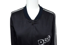 画像をギャラリービューアに読み込む, DOLCE&amp;GABBANA ドルチェアンドガッバーナ RADIO ジップアップ トラック ジャケット ブラック ナイロン ポリエステル サイズ40 美品 中古 4b003639