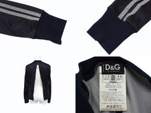 画像をギャラリービューアに読み込む, DOLCE&amp;GABBANA ドルチェアンドガッバーナ RADIO ジップアップ トラック ジャケット ブラック ナイロン ポリエステル サイズ40 美品 中古 4b003639