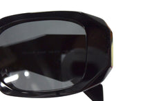 画像をギャラリービューアに読み込む, PRADA プラダ サングラス シンボルサングラス スクエア型 メタルロゴ SPR 17W-F ブラック アセテート 51□20 美品 中古 4b003651