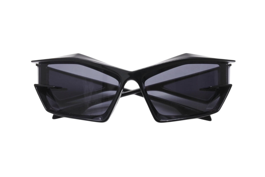 Givenchy ジバンシー GIV CUT シールドサングラス アイウェア GV40049U サイズ69□17 140 ブラック 美品 中古 4b003849