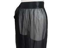 画像をギャラリービューアに読み込む, 新品未使用 DOLCE &amp; GABBANA ドルチェ&amp;ガッバーナ Long Silk Chiffon Skirt シアーラップスカート F4C0AT サイズ40 ブラック 中古 4b003867