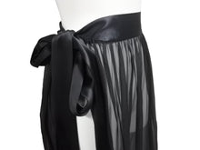 画像をギャラリービューアに読み込む, 新品未使用 DOLCE &amp; GABBANA ドルチェ&amp;ガッバーナ Long Silk Chiffon Skirt シアーラップスカート F4C0AT サイズ40 ブラック 中古 4b003867