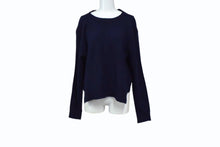 Load image into Gallery viewer, 極美品 CELINE セリーヌ フィービー期 バック リボン 変形 ニット ネイビー ウール 2 3BL0 トップス 紺色 サイズXS 中古 4b003881