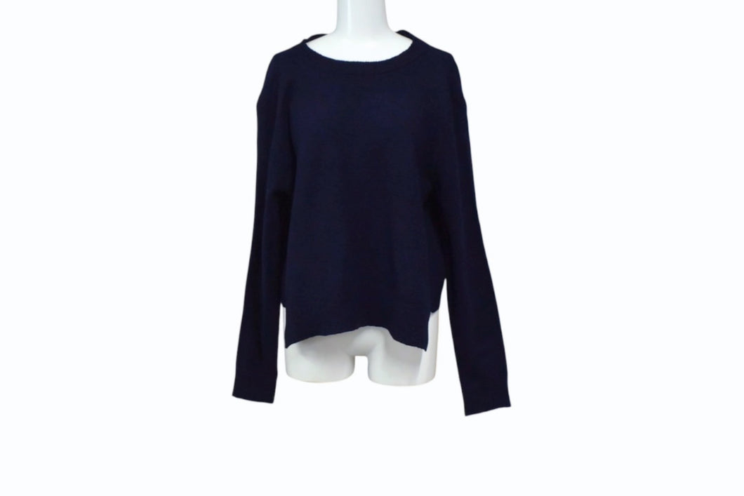 極美品 CELINE セリーヌ フィービー期 バック リボン 変形 ニット ネイビー ウール 2 3BL0 トップス 紺色 サイズXS 中古 4b003881
