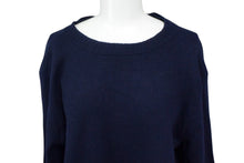 Load image into Gallery viewer, 極美品 CELINE セリーヌ フィービー期 バック リボン 変形 ニット ネイビー ウール 2 3BL0 トップス 紺色 サイズXS 中古 4b003881