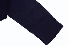 Load image into Gallery viewer, 極美品 CELINE セリーヌ フィービー期 バック リボン 変形 ニット ネイビー ウール 2 3BL0 トップス 紺色 サイズXS 中古 4b003881