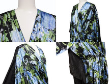 Load image into Gallery viewer, 極美品 BALENCIAGA バレンシアガ ワンピース 花柄 575428 イタリア製 レーヨン シルク ブラック マルチカラー サイズ40 中古 4b003883