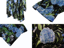 Load image into Gallery viewer, 極美品 BALENCIAGA バレンシアガ ワンピース 花柄 575428 イタリア製 レーヨン シルク ブラック マルチカラー サイズ40 中古 4b003883