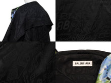 Load image into Gallery viewer, 極美品 BALENCIAGA バレンシアガ ワンピース 花柄 575428 イタリア製 レーヨン シルク ブラック マルチカラー サイズ40 中古 4b003883