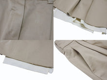 画像をギャラリービューアに読み込む, 極美品 MIUMIU ミュウミュウ チノ ミニスカート MG1801 サイズ40 刺繍ロゴ入り ツータック アウトタック ベージュ 中古 4b003890