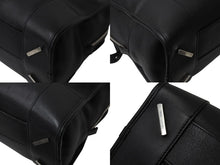 画像をギャラリービューアに読み込む, LOEWE ロエベ アマソナ36 ハンドバッグ 2WAY アナグラムロゴ エンボス加工 レザー ブラック シルバー金具 美品 中古 4b003901