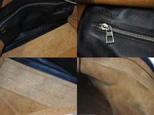 画像をギャラリービューアに読み込む, LOEWE ロエベ アマソナ36 ハンドバッグ 2WAY アナグラムロゴ エンボス加工 レザー ブラック シルバー金具 美品 中古 4b003901