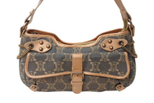 Load image into Gallery viewer, CELINE セリーヌ ワンショルダーバッグ SA00/25 マカダム柄 キャンバス レザー グレー系 ブロンズ系 良品 中古 4b003915